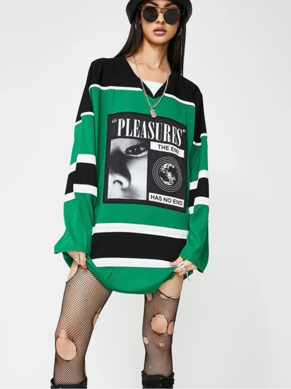 Pleasures Hockey Jersey Adult Large Streetwear Dolls Kill Fashion